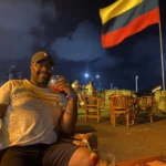 Wid at night at the fort in Cartagena, 2021