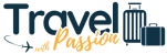 Travel with Passion logo featuring luggage design.